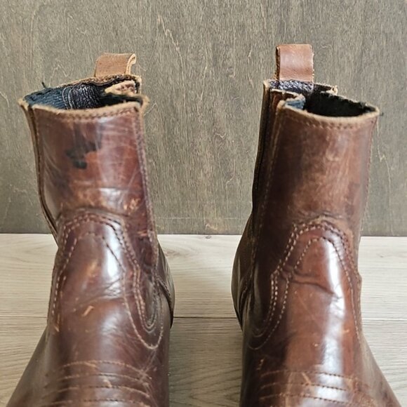 Vintage Ranchero Western Heritage Leather Ankle Cowboy Cowgirl Boots Size 7 - Picture 6 of 14